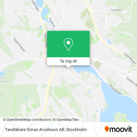 Tandläkare Göran Arvidsson AB karta