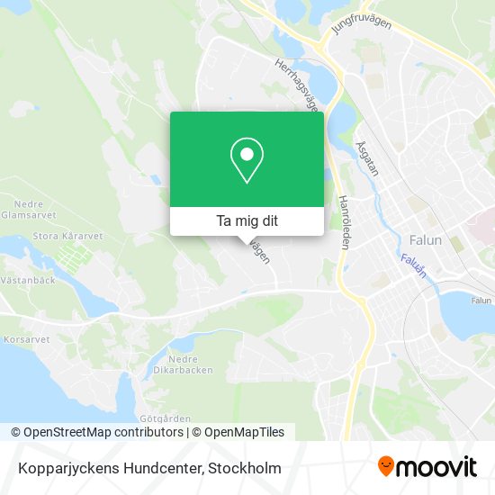 Kopparjyckens Hundcenter karta