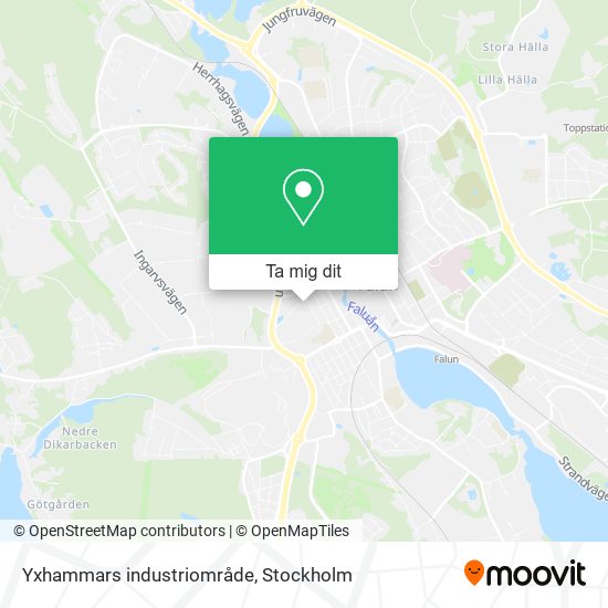 Yxhammars industriområde karta