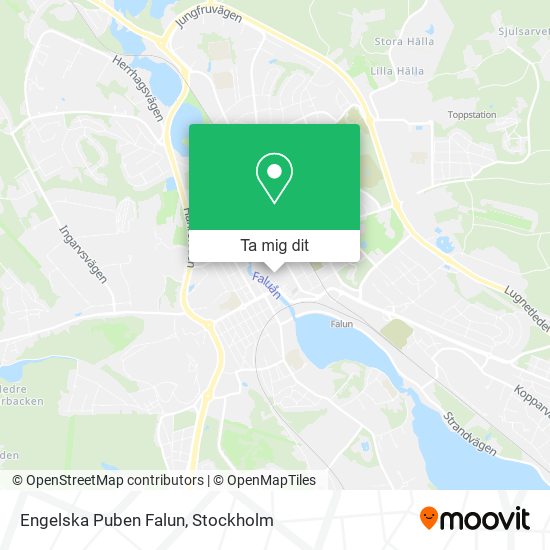 Engelska Puben Falun karta