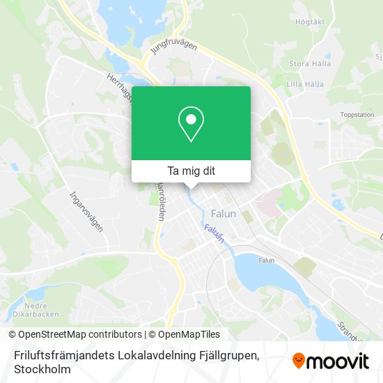 Friluftsfrämjandets Lokalavdelning Fjällgrupen karta