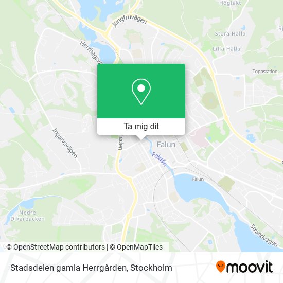 Stadsdelen gamla Herrgården karta