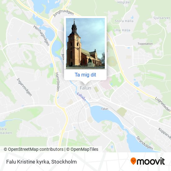 Falu Kristine kyrka karta