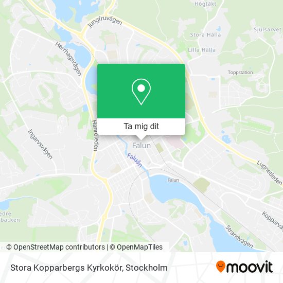 Stora Kopparbergs Kyrkokör karta