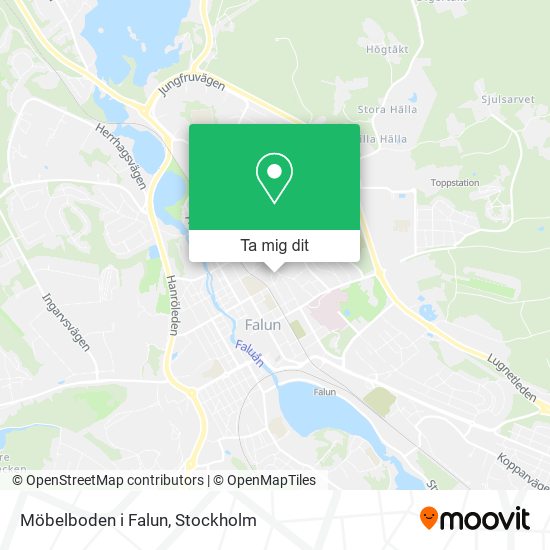 Möbelboden i Falun karta