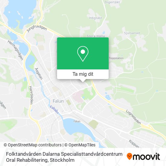 Folktandvården Dalarna Specialisttandvårdcentrum Oral Rehabilitering karta