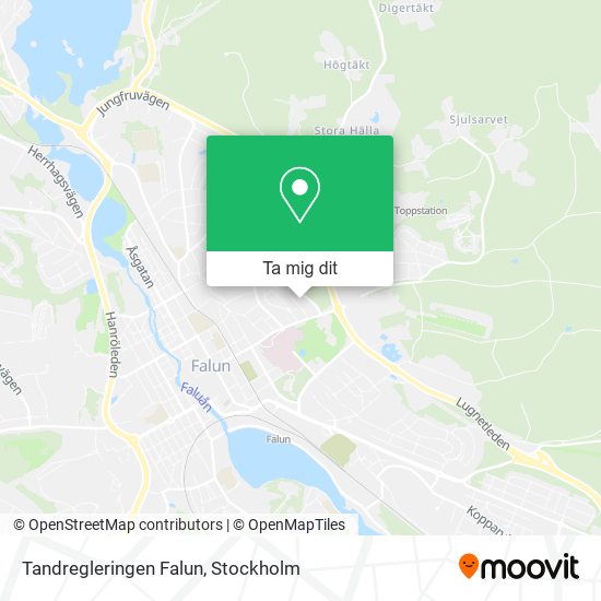 Tandregleringen Falun karta