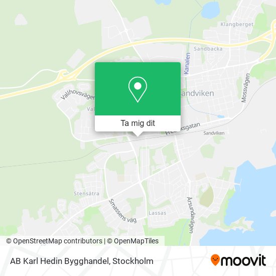 AB Karl Hedin Bygghandel karta