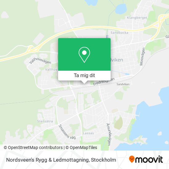 Nordsveen's Rygg & Ledmottagning karta