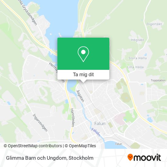 Glimma Barn och Ungdom karta