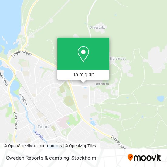 Sweden Resorts & camping karta