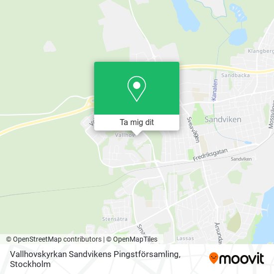 Vallhovskyrkan Sandvikens Pingstförsamling karta