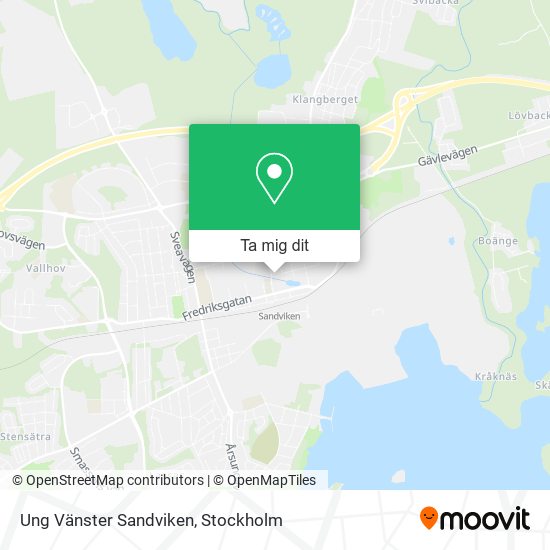 Ung Vänster Sandviken karta