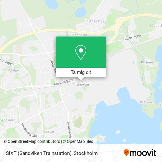 SIXT (Sandviken Trainstation) karta