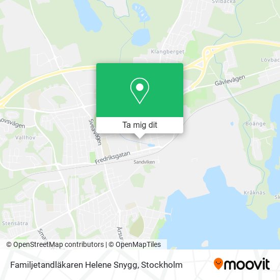 Familjetandläkaren Helene Snygg karta
