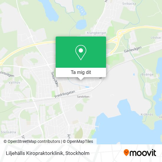 Liljehälls Kiropraktorklinik karta