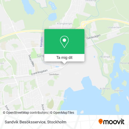 Sandvik Besöksservice karta