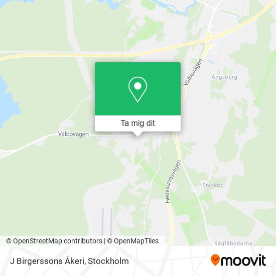 J Birgerssons Åkeri karta