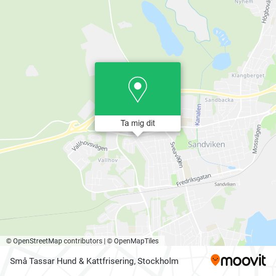 Små Tassar Hund & Kattfrisering karta