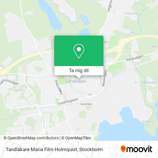 Tandläkare Maria Film Holmquist karta