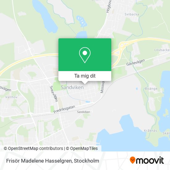 Frisör Madelene Hasselgren karta