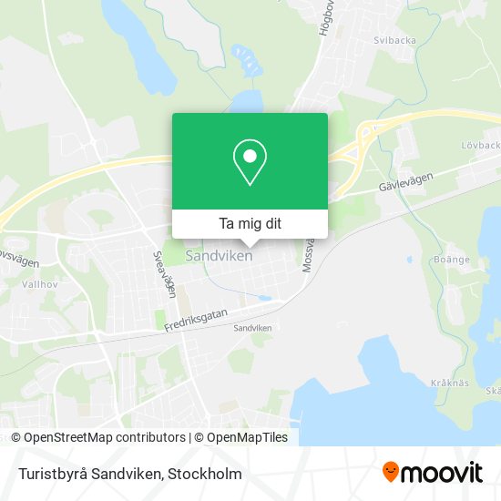 Turistbyrå Sandviken karta