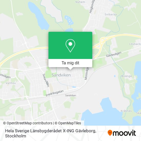 Hela Sverige Länsbygderådet X-ING Gävleborg karta