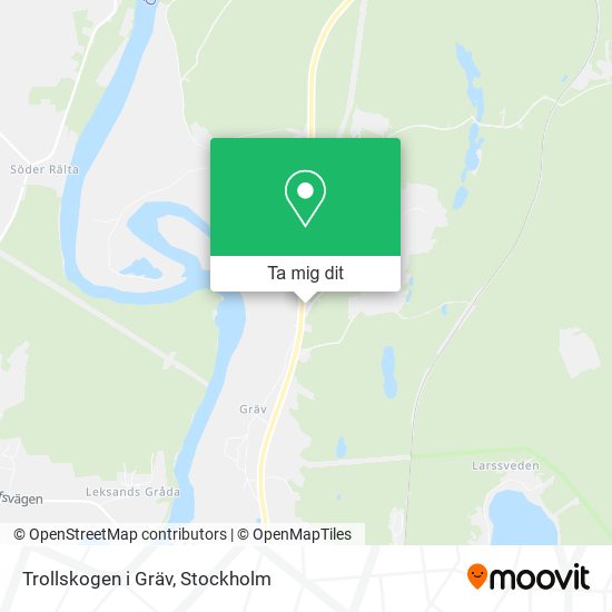 Trollskogen i Gräv karta