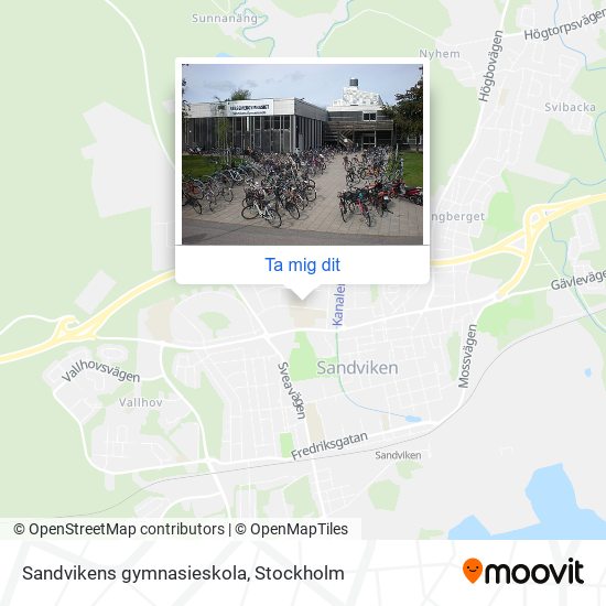 Sandvikens gymnasieskola karta