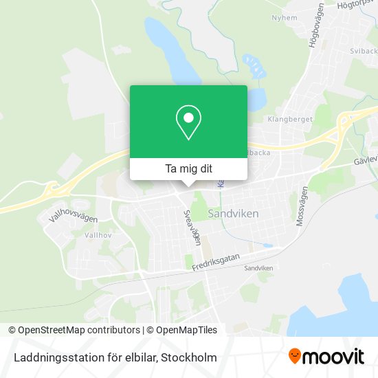Laddningsstation för elbilar karta