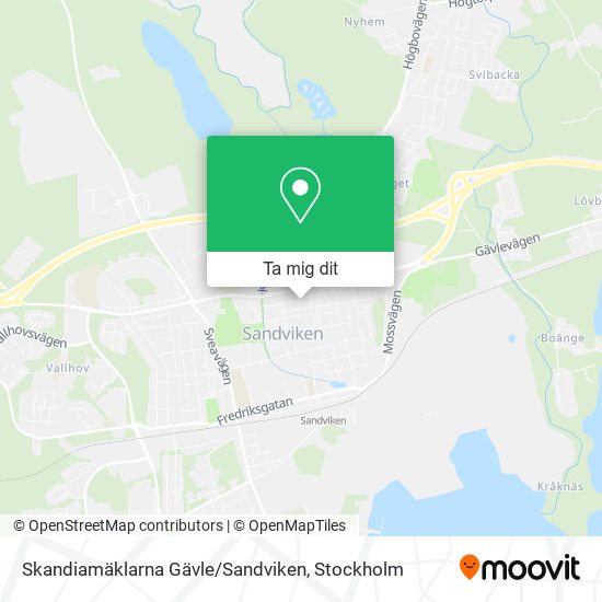 Skandiamäklarna Gävle / Sandviken karta