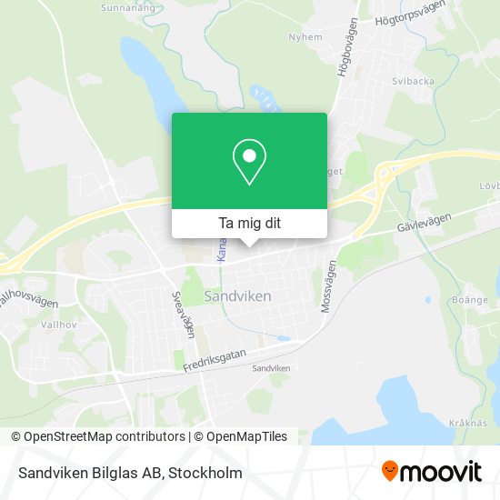 Sandviken Bilglas AB karta