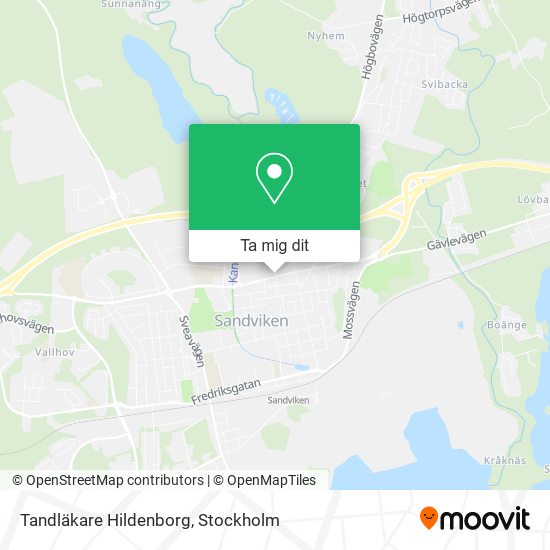 Tandläkare Hildenborg karta