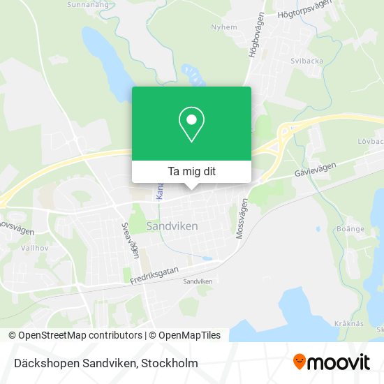 Däckshopen Sandviken karta