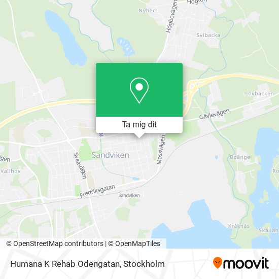 Humana K Rehab Odengatan karta