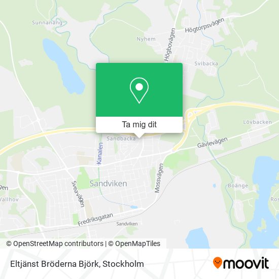 Eltjänst Bröderna Björk karta