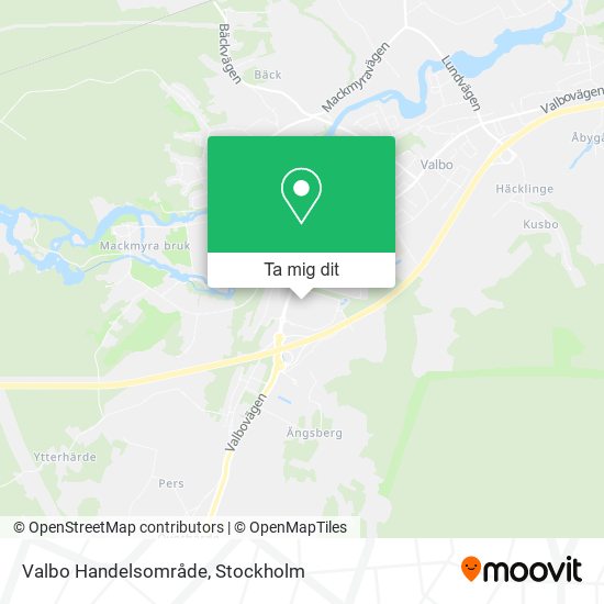 Valbo Handelsområde karta