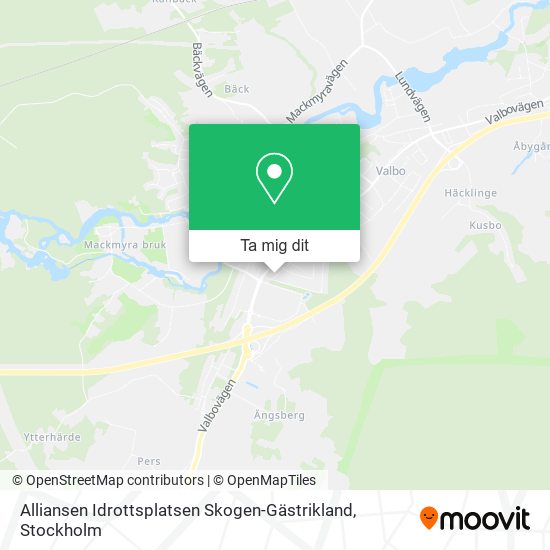 Alliansen Idrottsplatsen Skogen-Gästrikland karta