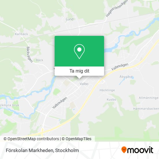 Förskolan Markheden karta