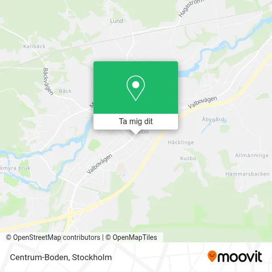 Centrum-Boden karta