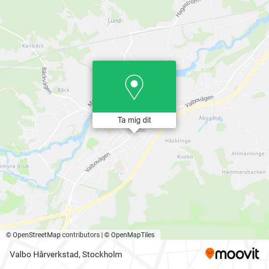 Valbo Hårverkstad karta