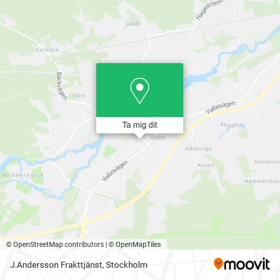 J.Andersson Frakttjänst karta