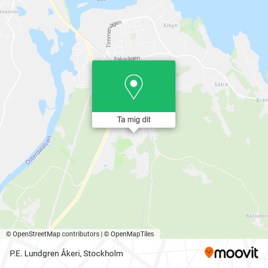 P.E. Lundgren Åkeri karta