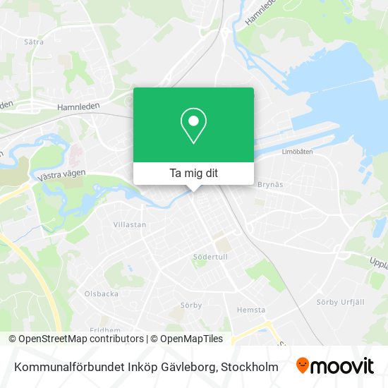 Kommunalförbundet Inköp Gävleborg karta