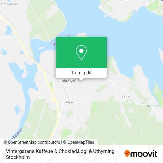 Vintergatans Kaffe,te & Choklad,Logi & Uthyrning karta