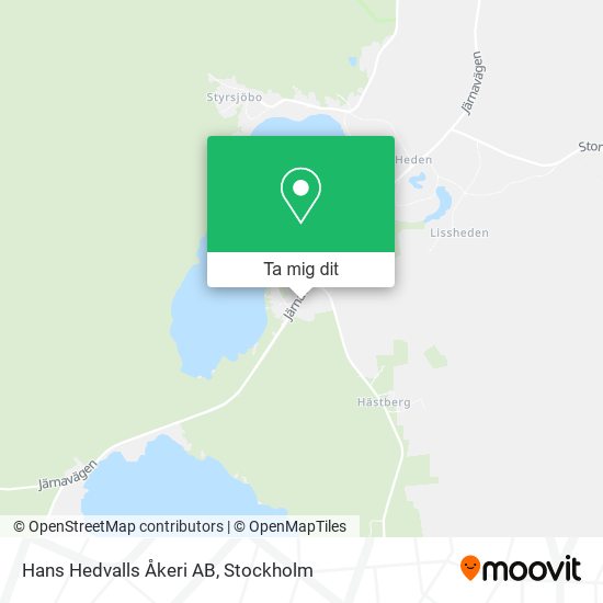 Hans Hedvalls Åkeri AB karta