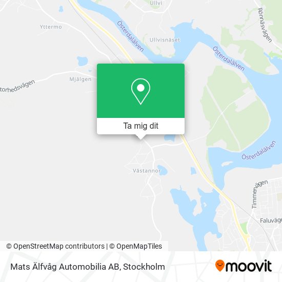 Mats Älfvåg Automobilia AB karta