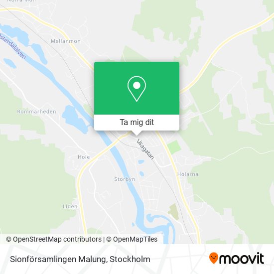 Sionförsamlingen Malung karta