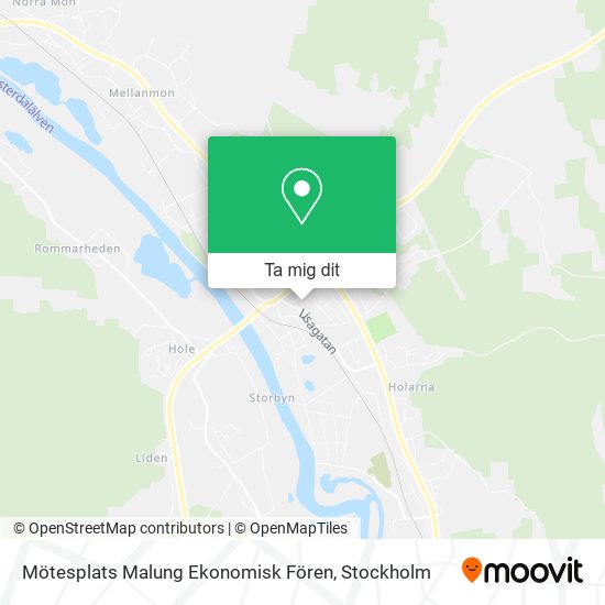 Mötesplats Malung Ekonomisk Fören karta