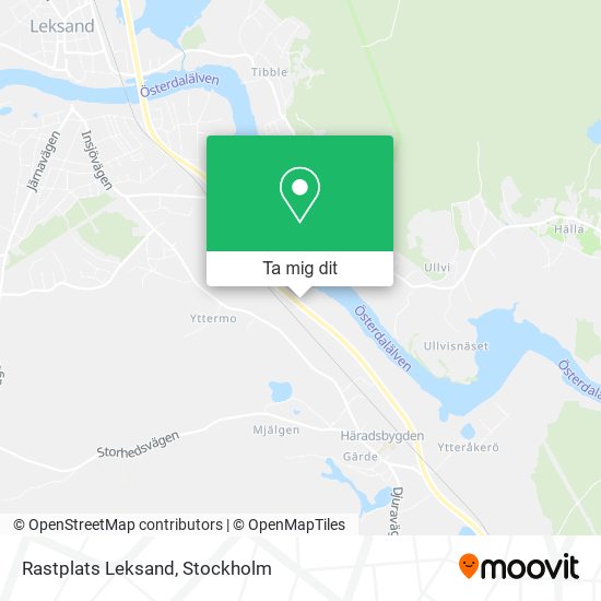 Rastplats Leksand karta